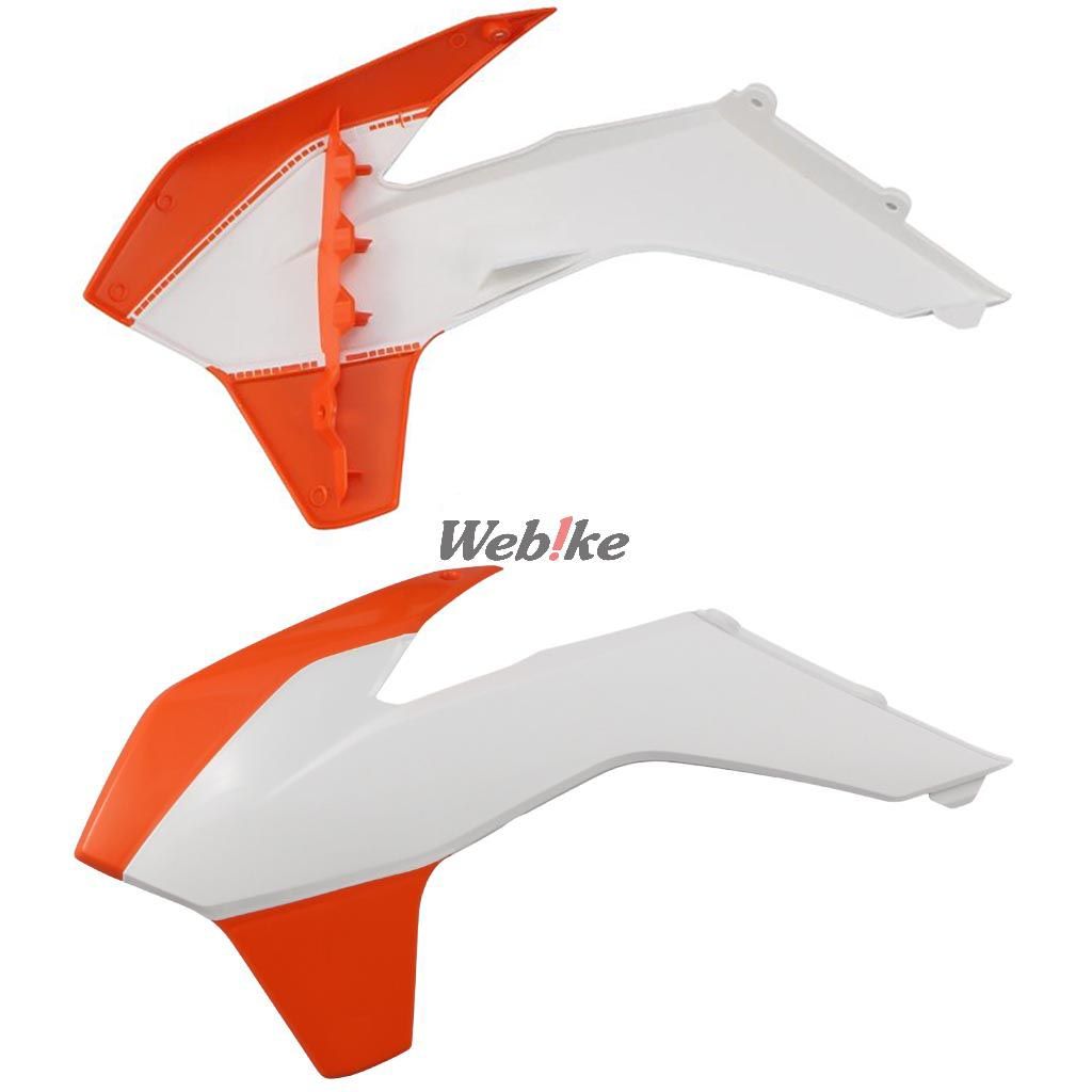 POLISPORT RADIATOR COVERS ORANGE/WHITE | 8417400001