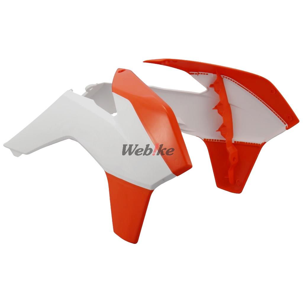 POLISPORT RADIATOR COVERS ORANGE/WHITE | 8417400001