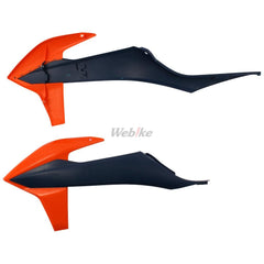 RADIATOR SCOOPS, ORANGE/BLUE