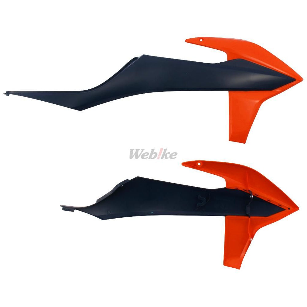 RADIATOR SCOOPS, ORANGE/BLUE