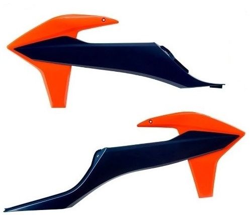 RADIATOR SCOOPS, ORANGE/BLUE