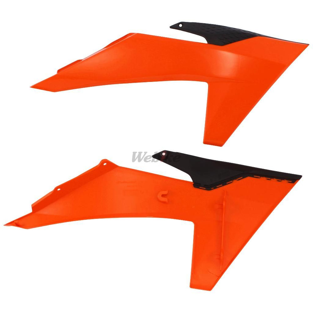RADIATOR SCOOPS, BLACK/ORANGE