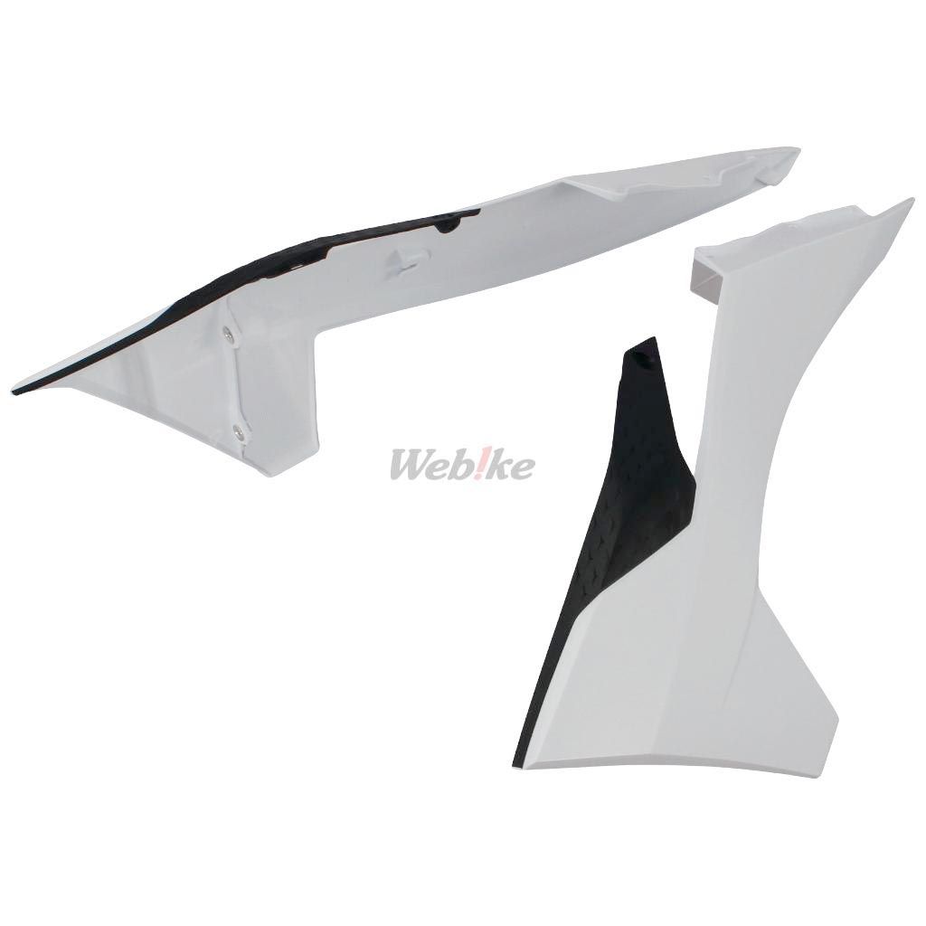 RADIATOR SCOOPS, BLACK/WHITE OEM color