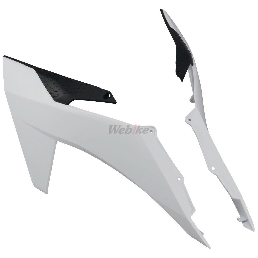 RADIATOR SCOOPS, BLACK/WHITE OEM color
