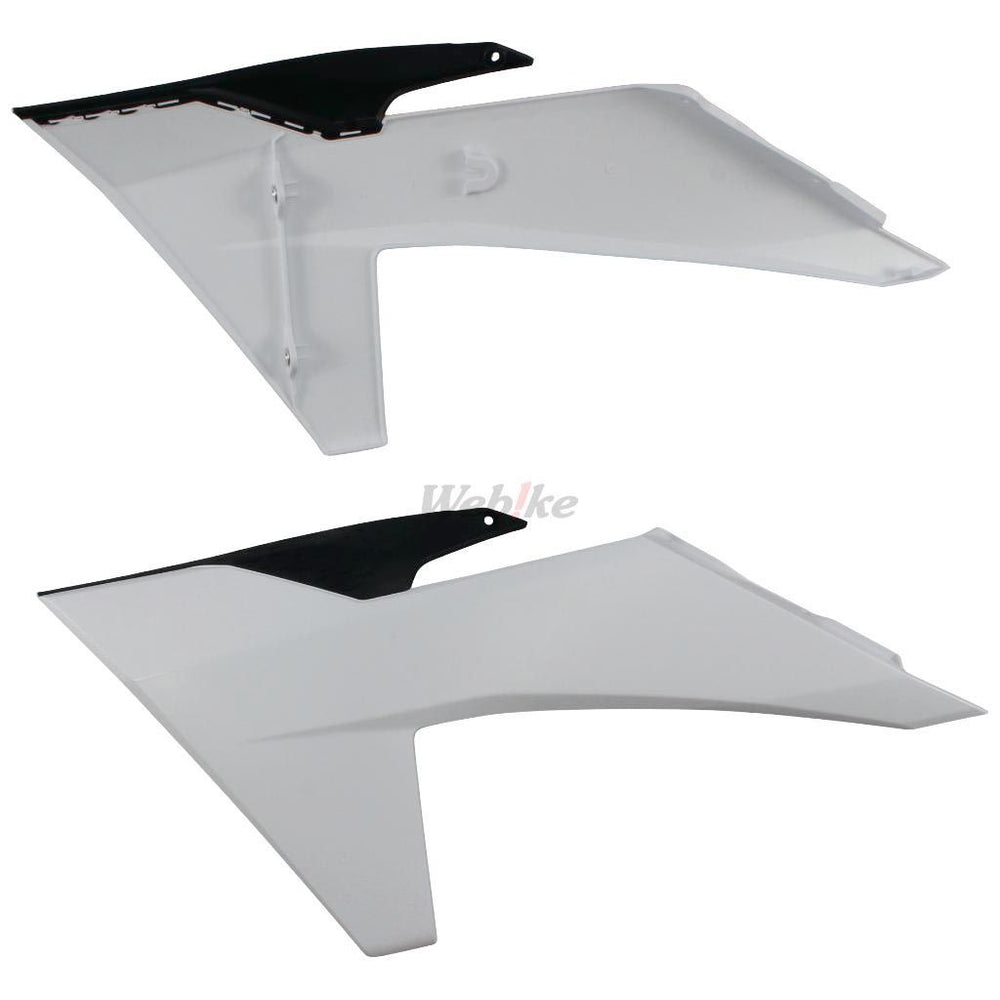 RADIATOR SCOOPS, BLACK/WHITE OEM color