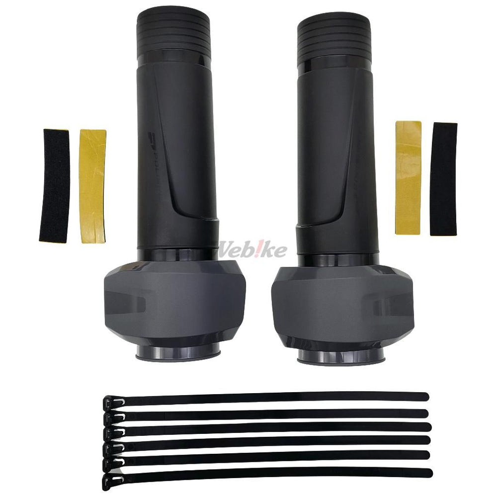 LOWER TRIPLE CLAMP GUARD, BLACK/GREY