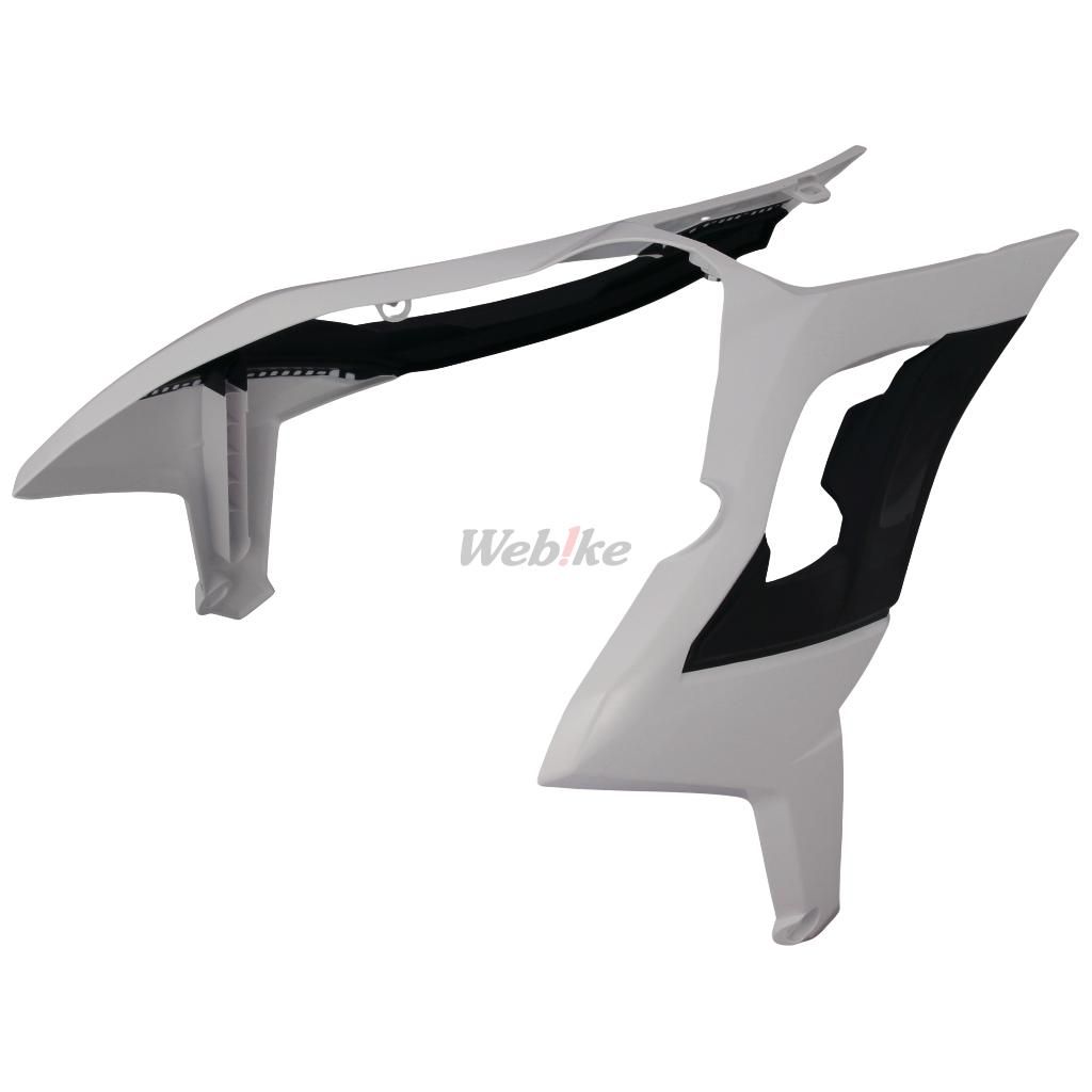 RADIATOR SCOOPS, WHITE/BLACK