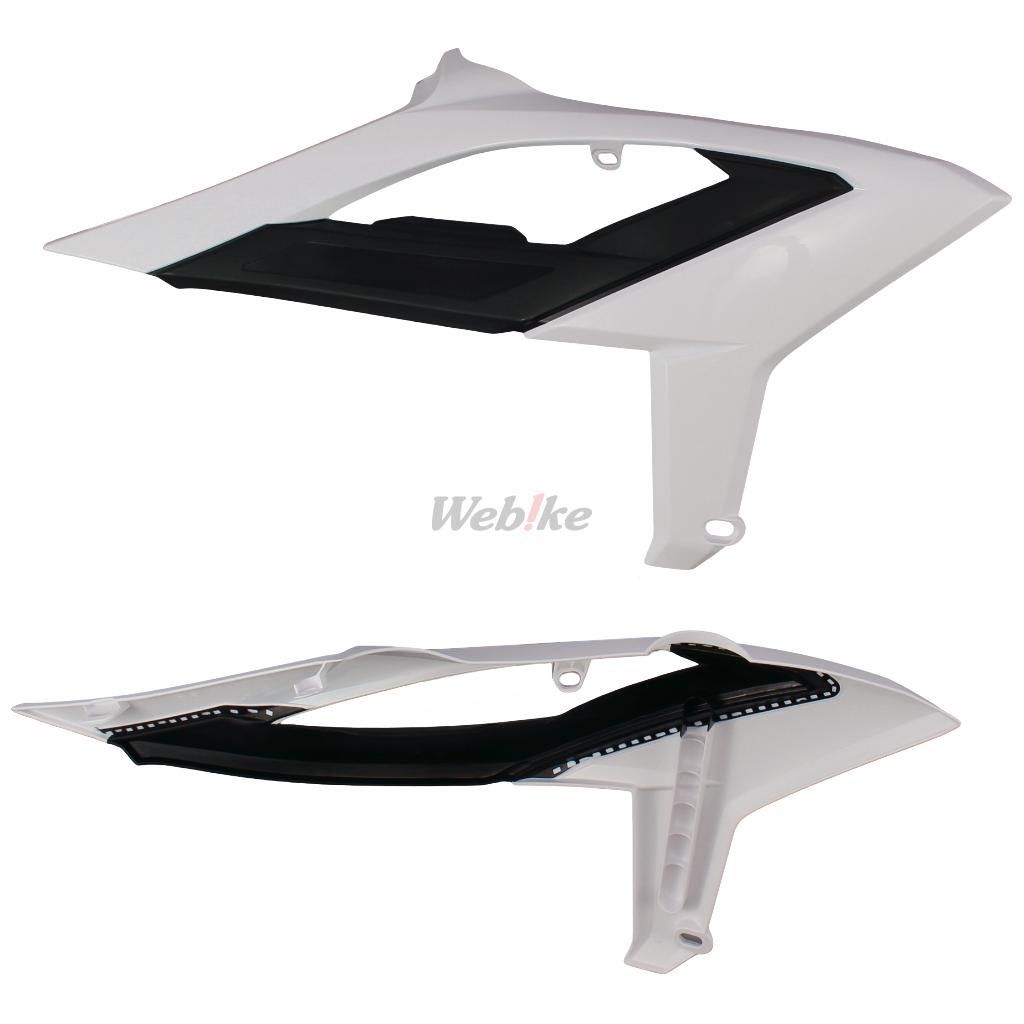 RADIATOR SCOOPS, WHITE/BLACK