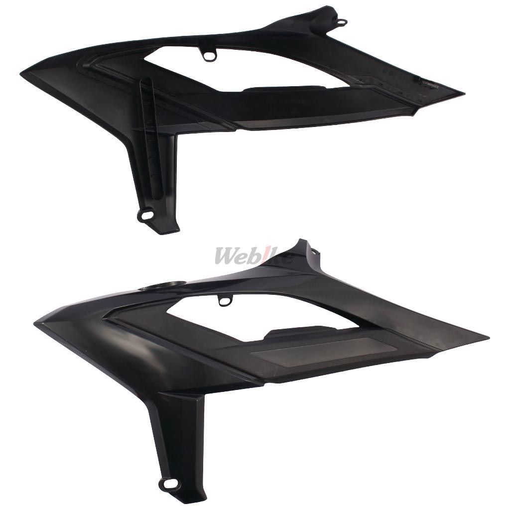 RADIATOR SCOOPS, BLACK/BLACK
