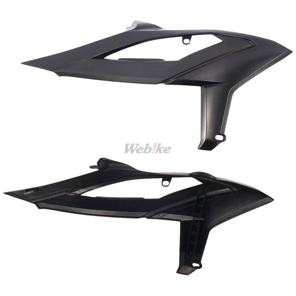 RADIATOR SCOOPS, BLACK/BLACK