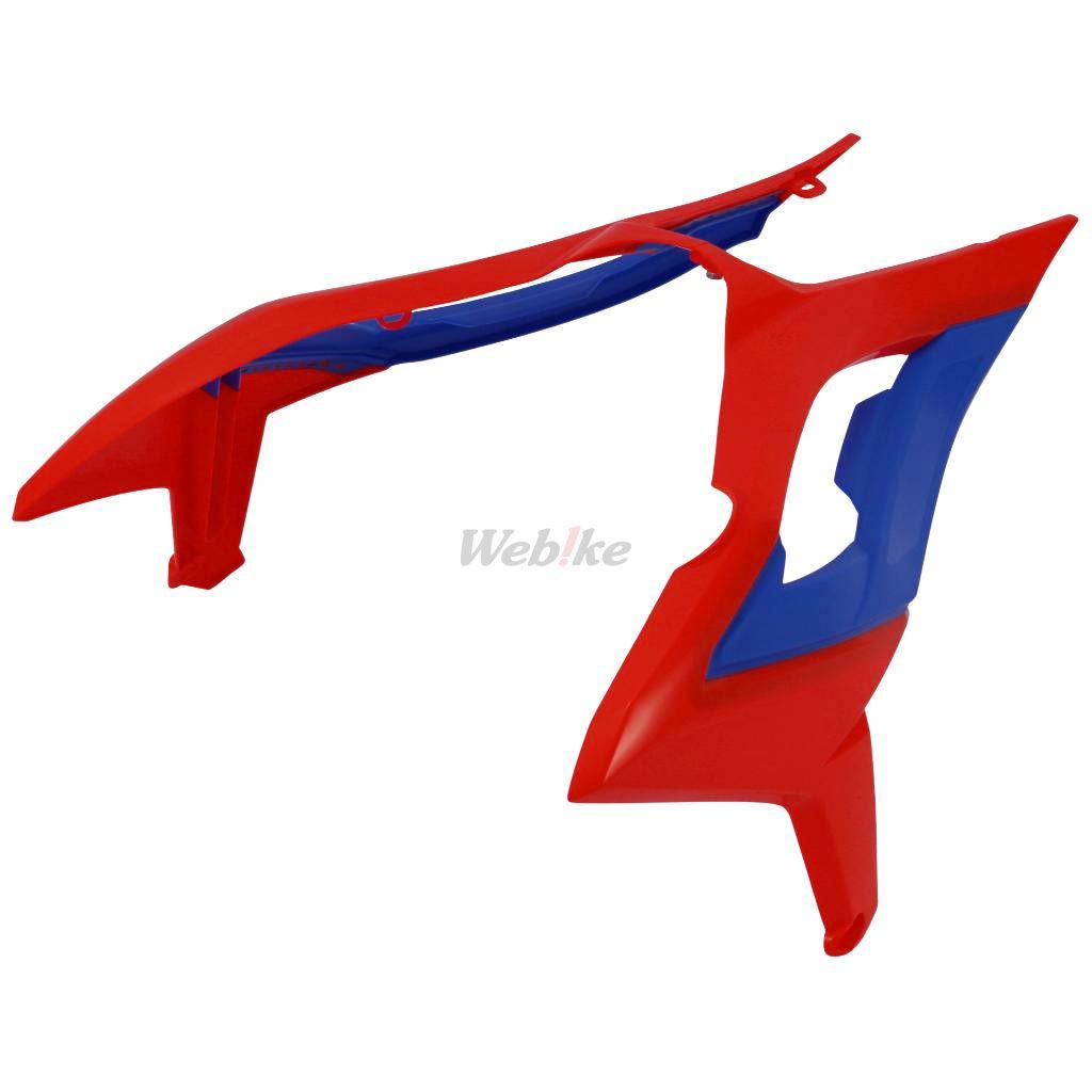 RADIATOR SCOOPS, BLUE/RED BETA