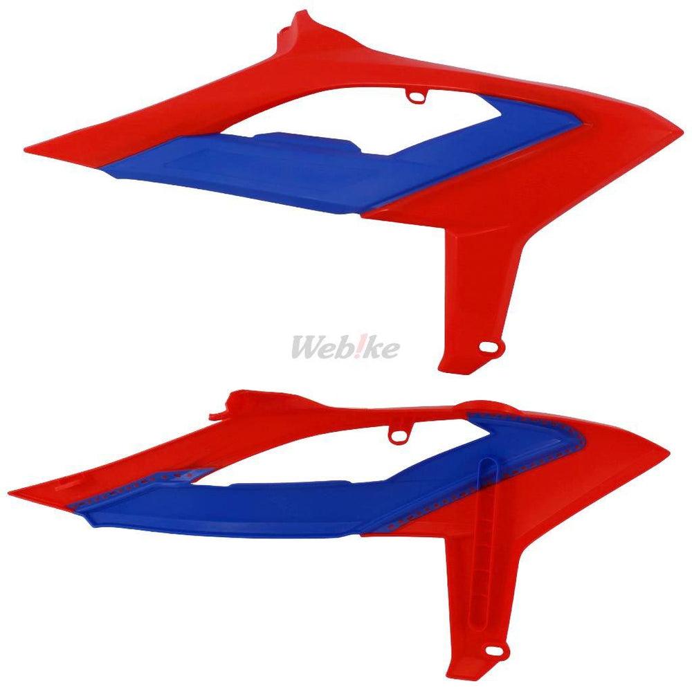 RADIATOR SCOOPS, BLUE/RED BETA