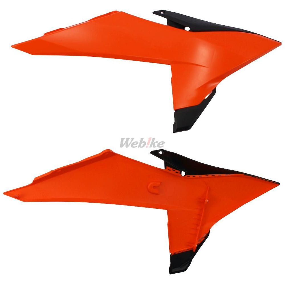 RADIATOR SCOOPS, ORANGE/BLACK