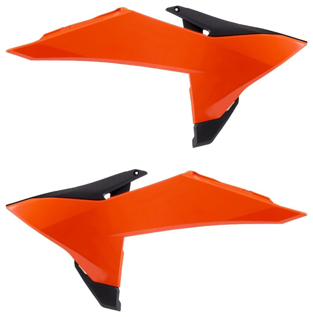RADIATOR SCOOPS, ORANGE/BLACK