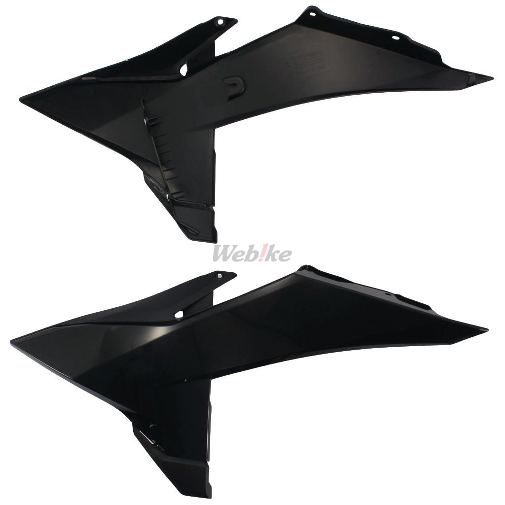 RADIATOR SCOOPS, BLACK/BLACK