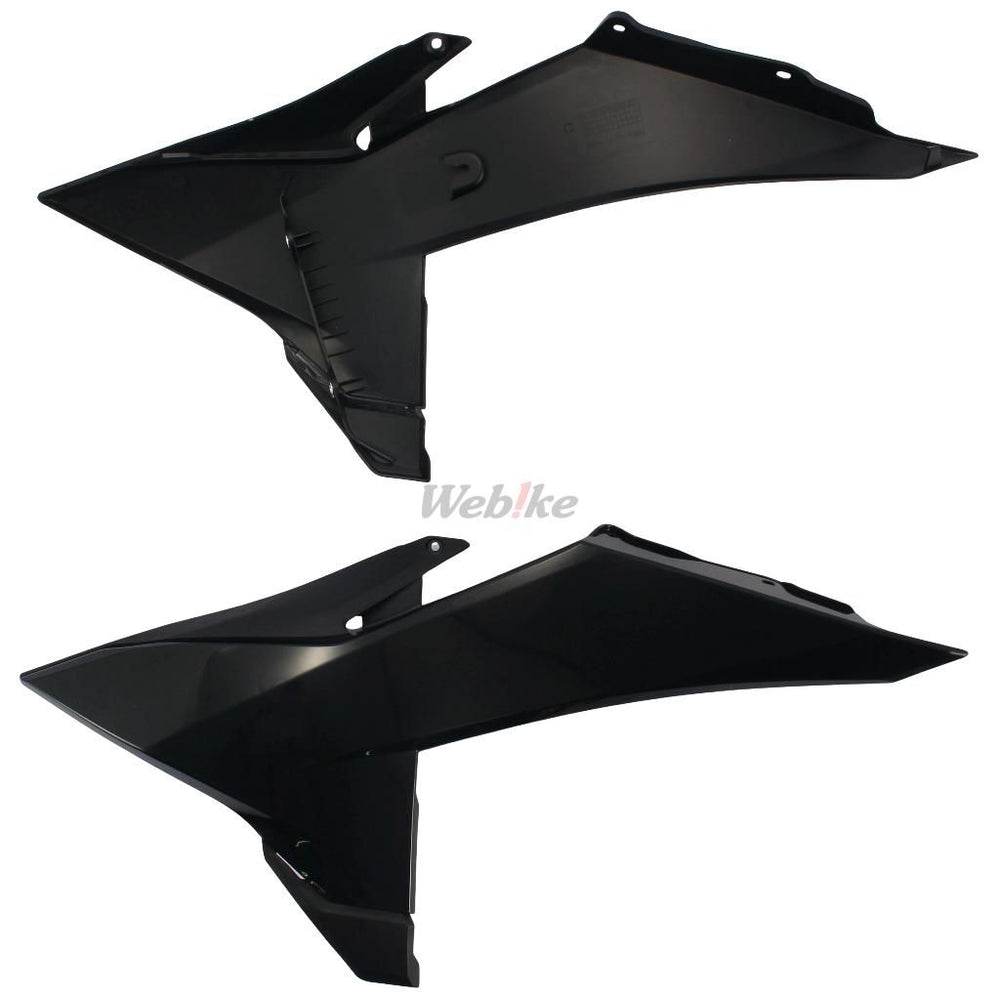 RADIATOR SCOOPS, BLACK/BLACK