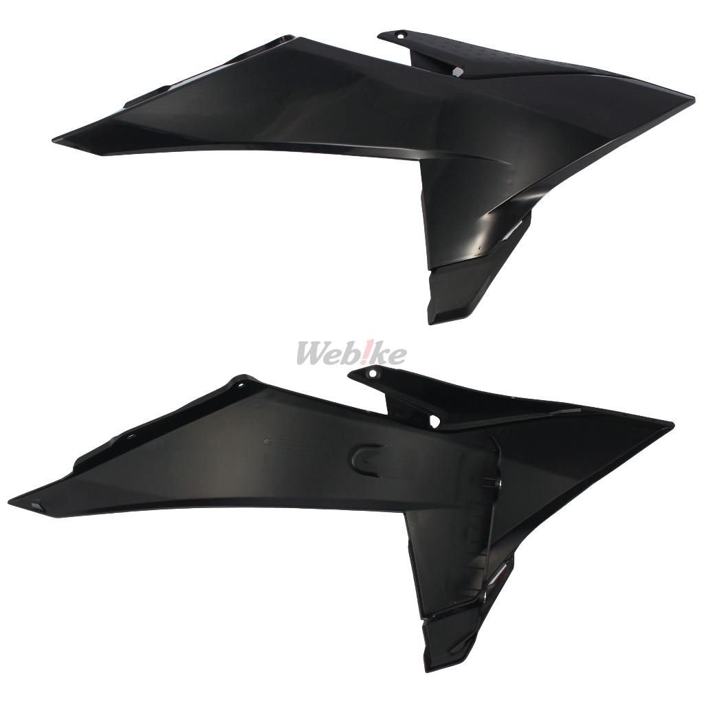 RADIATOR SCOOPS, BLACK/BLACK