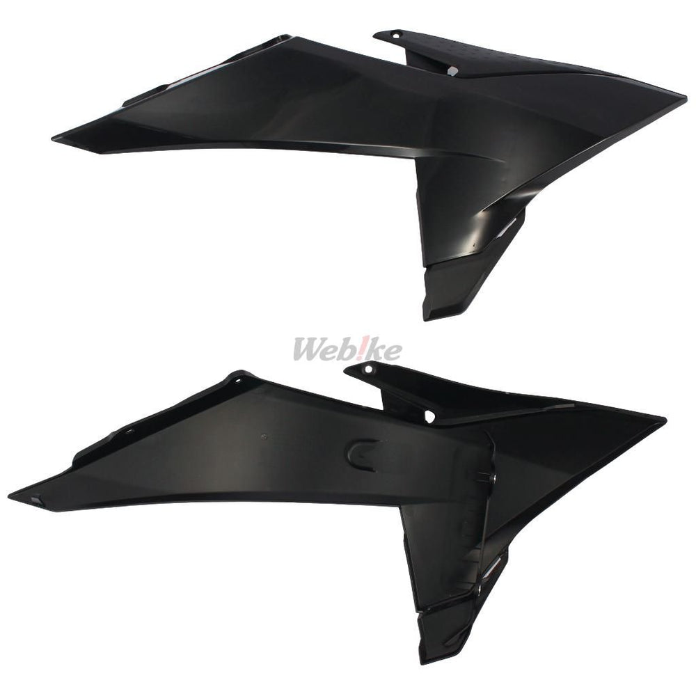 RADIATOR SCOOPS, BLACK/BLACK