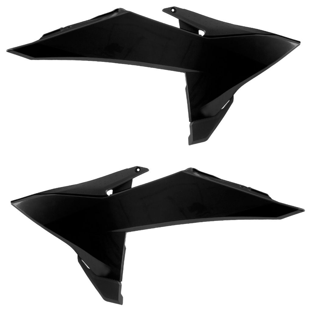 RADIATOR SCOOPS, BLACK/BLACK
