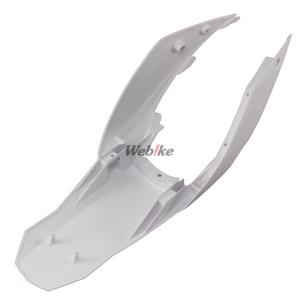 POLISPORT REAR FENDER W/SIDE PANELS WHITE | 8550800004