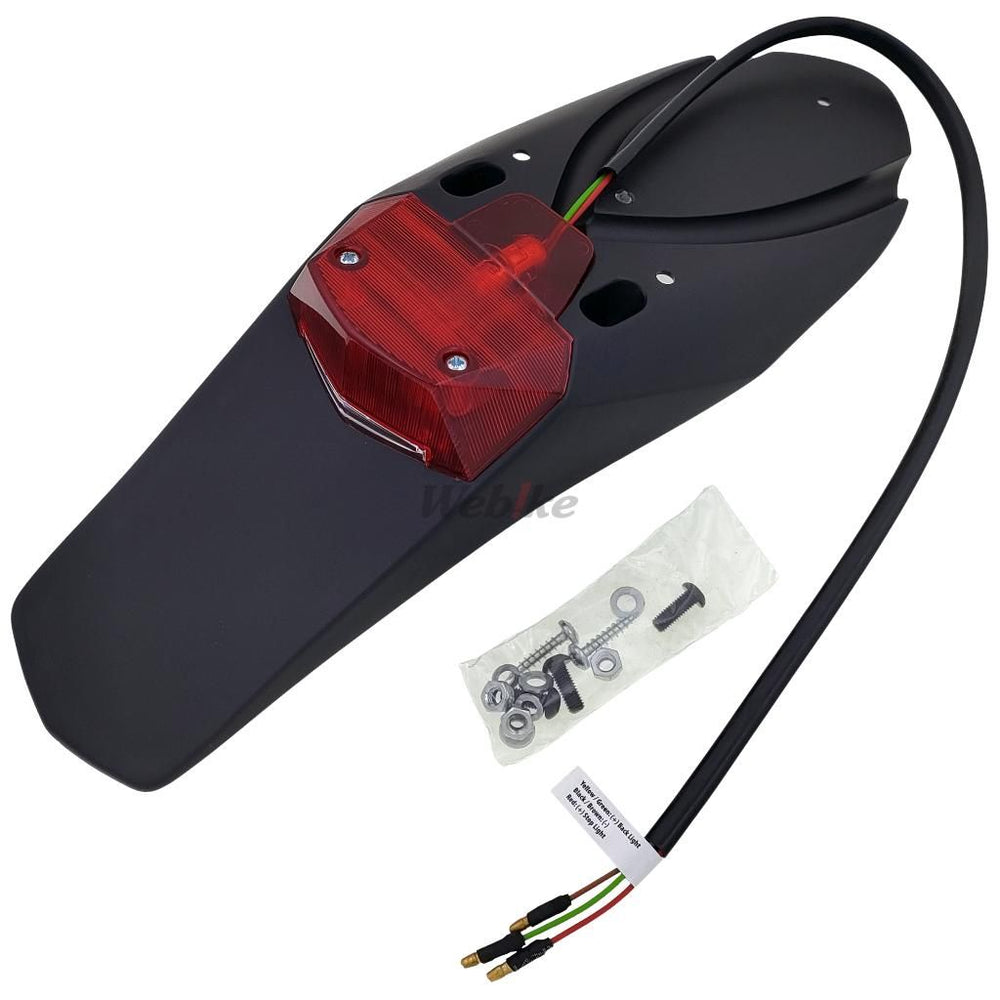 Spoiler for Rear Fender Non Homologated light, BLACK