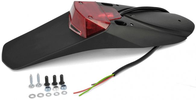Spoiler for Rear Fender Non Homologated light, BLACK
