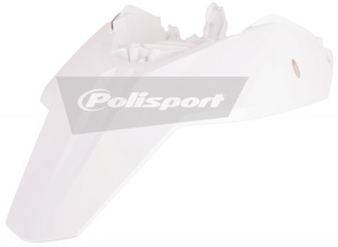 POLISPORT REAR FENDER W/SIDE PANELS WHITE | 8571600019