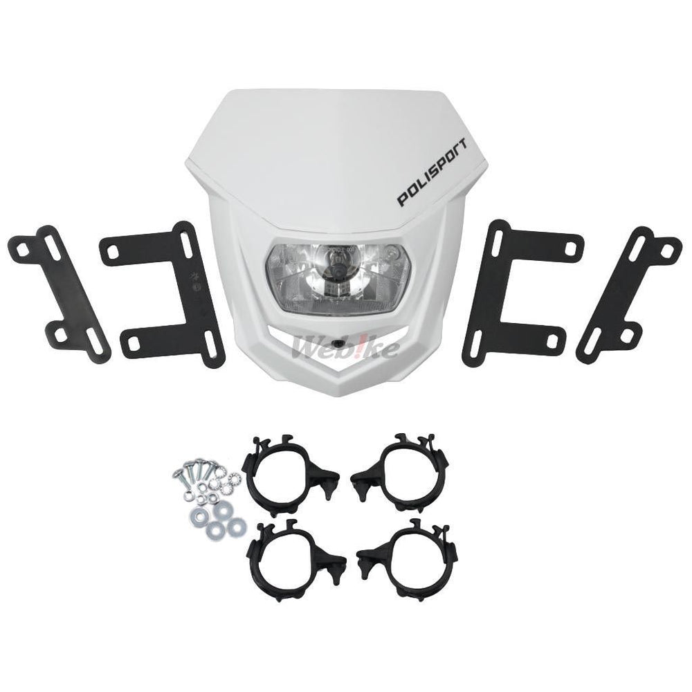 POLISPORT HALO HALOGEN HEADLIGHT APPROVED 12V/35/5W WHITE | 8657400036