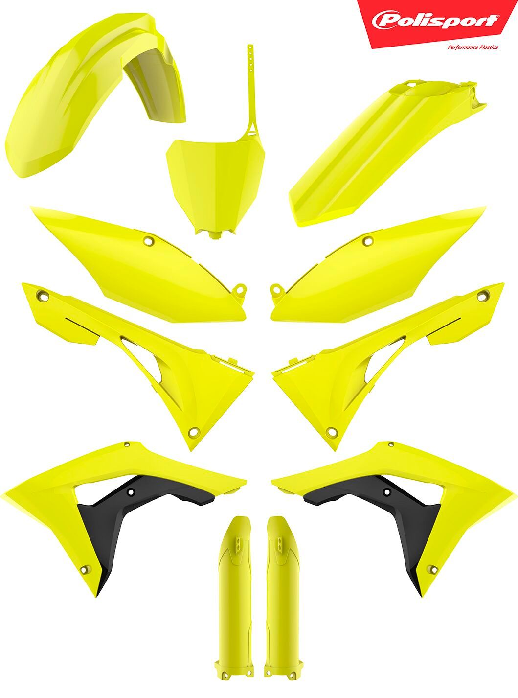 POLISPORT BODYKIT CRF250/450 19- FL Yellow | 90819