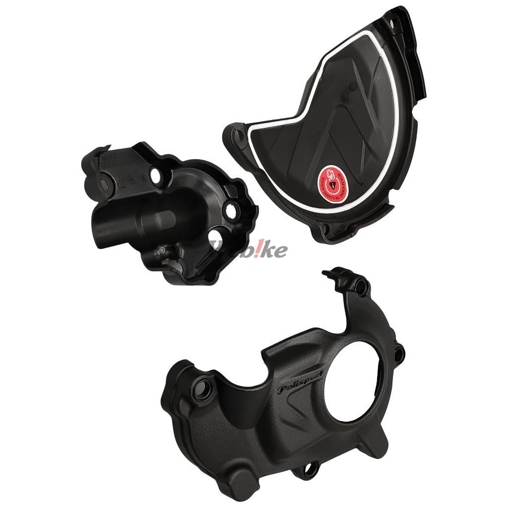 Kit Clutch+Ignition cover protector, BLACK