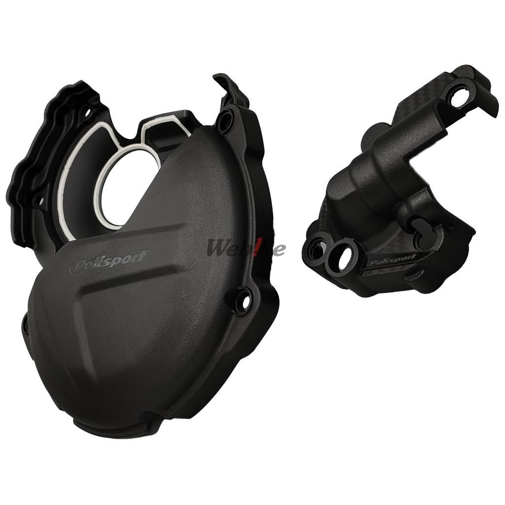 Kit Clutch+Ignition cover protector, BLACK