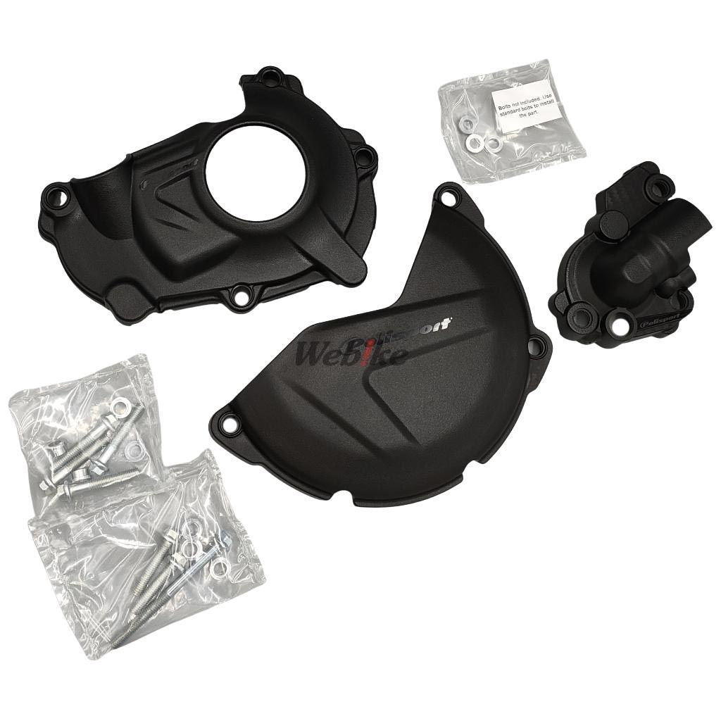 Kit Clutch+Ignition cover protector, BLACK