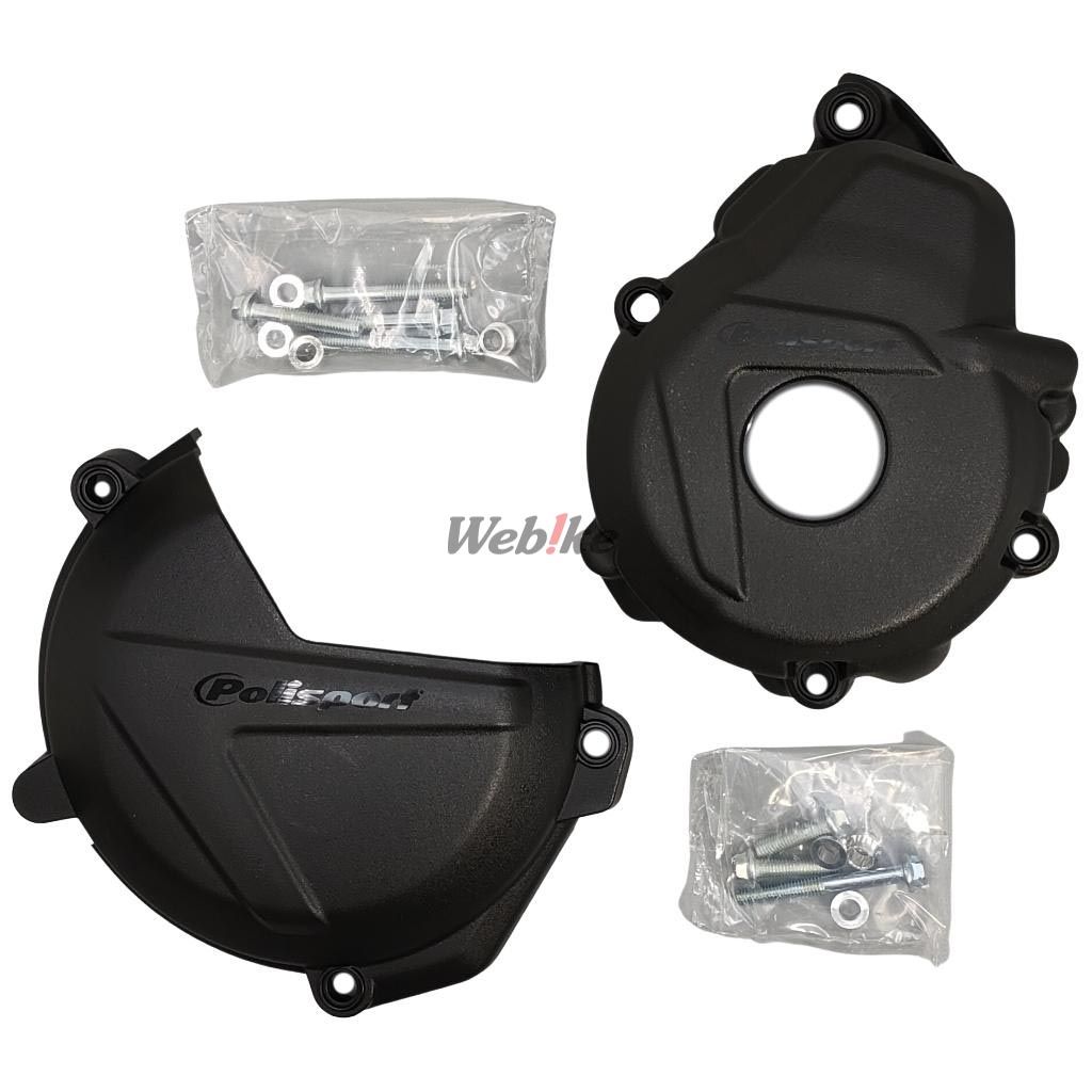 Kit Clutch+Ignition cover protector, BLACK