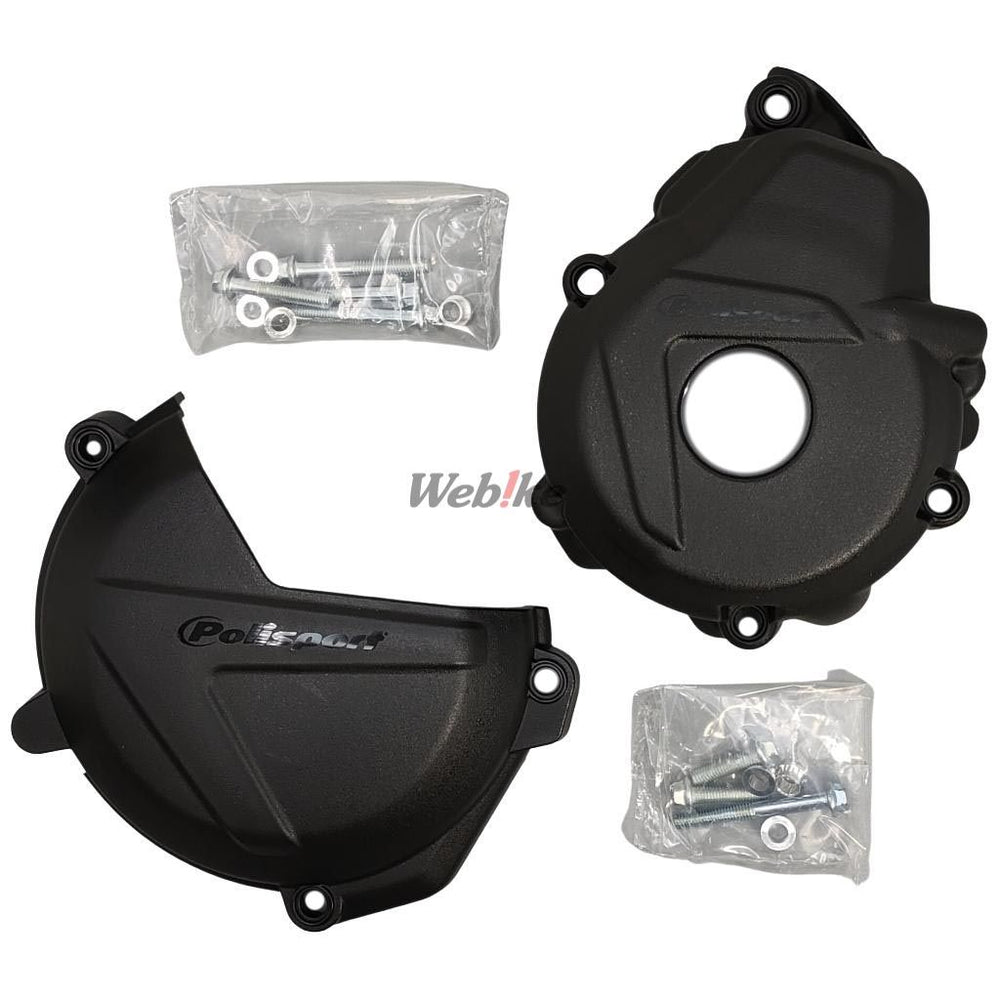 Kit Clutch+Ignition cover protector, BLACK