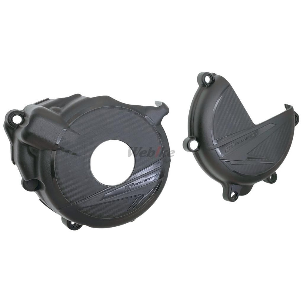 Kit Clutch+Ignition cover protector, BLACK