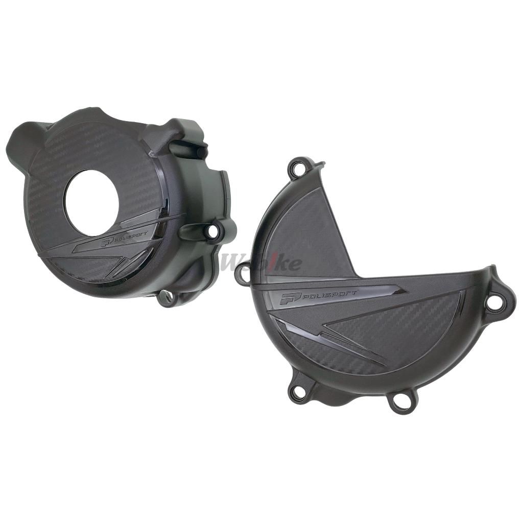 Kit Clutch+Ignition cover protector, BLACK