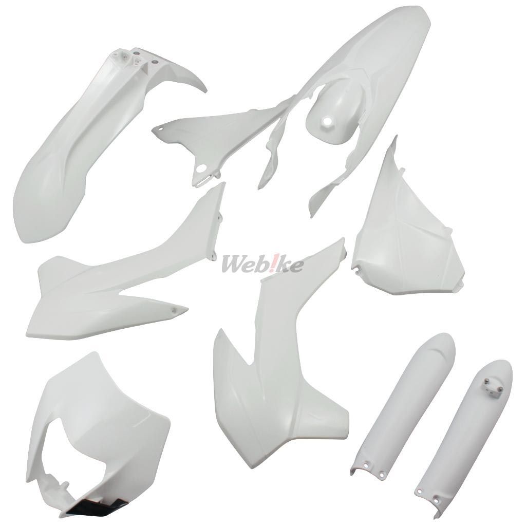 FULL PLASTIC KIT, WHITE KTM