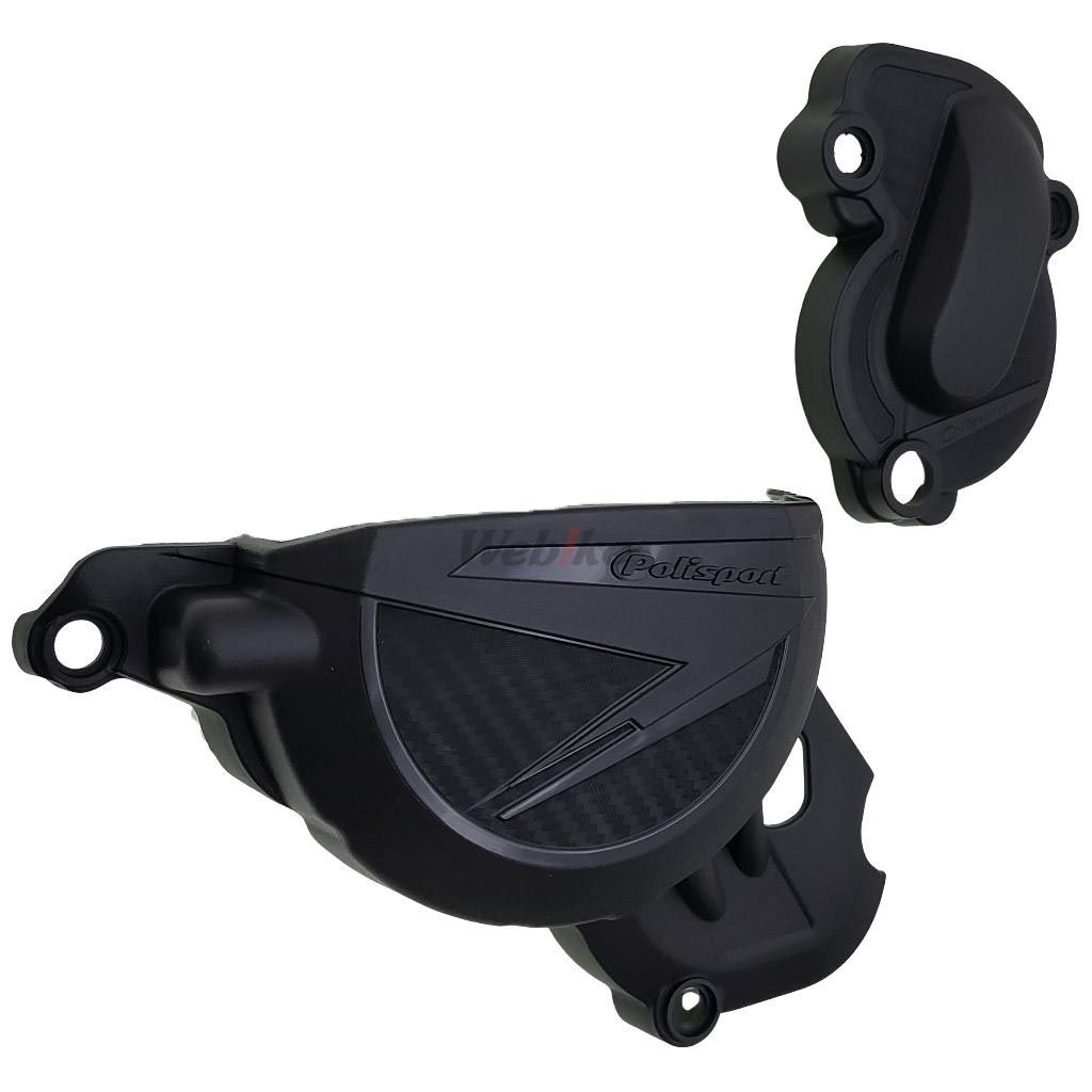 Kit Clutch+Ignition cover protector, BLACK