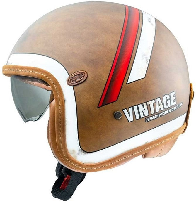 Premier Open Face Helmet 22 VINTAGE EVO PLATIN ED.BOS DO OS BM | APJETVIEFIBBDO