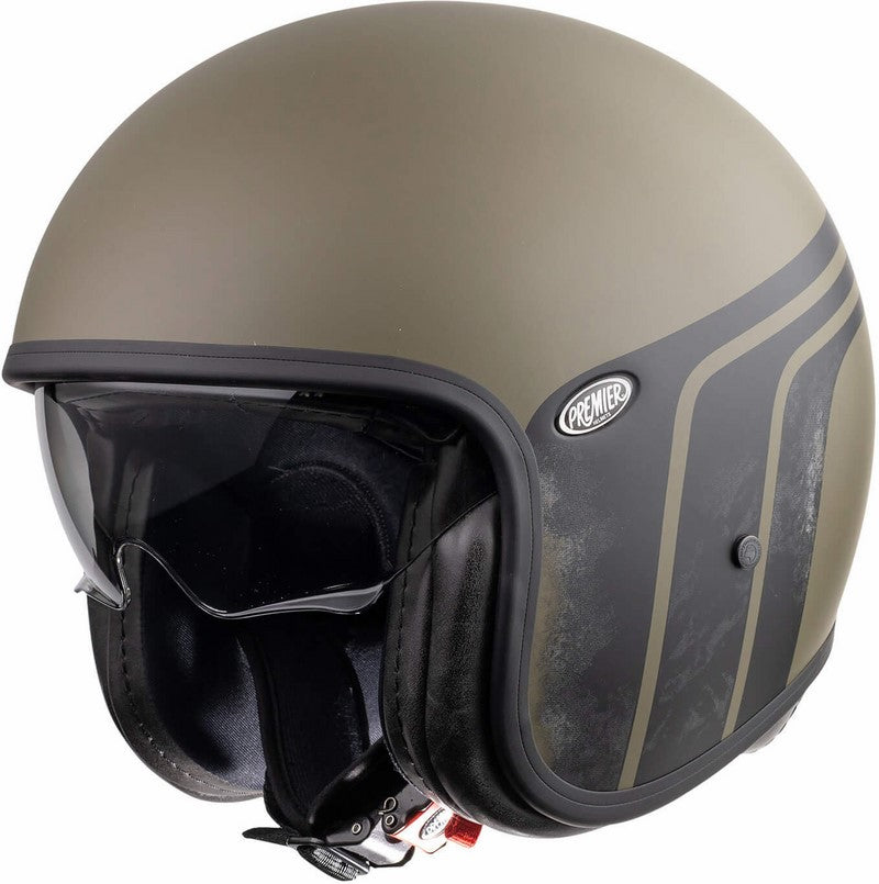 Premier Open Face Helmet VINTAGE BTR MILITARY GREEN BM | APJETVIEFIBBTM0