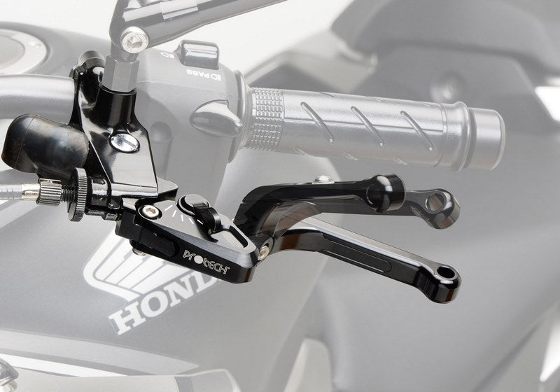 PROTECH brake lever Race distance and length adjustable I foldable, Black | 65807011