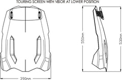 Puig TOURING WINDSHIELD WITH VISOR FOR TRIUMPH TIGER 900 2020 | 20376