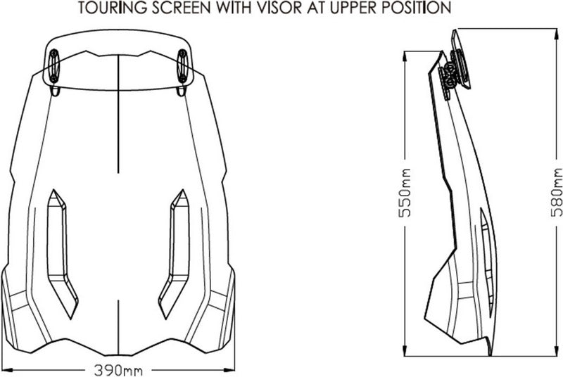 Puig TOURING WINDSHIELD WITH VISOR FOR TRIUMPH TIGER 900 2020 | 20376