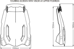 Puig TOURING WINDSHIELD WITH VISOR FOR TRIUMPH TIGER 900 2020 | 20376