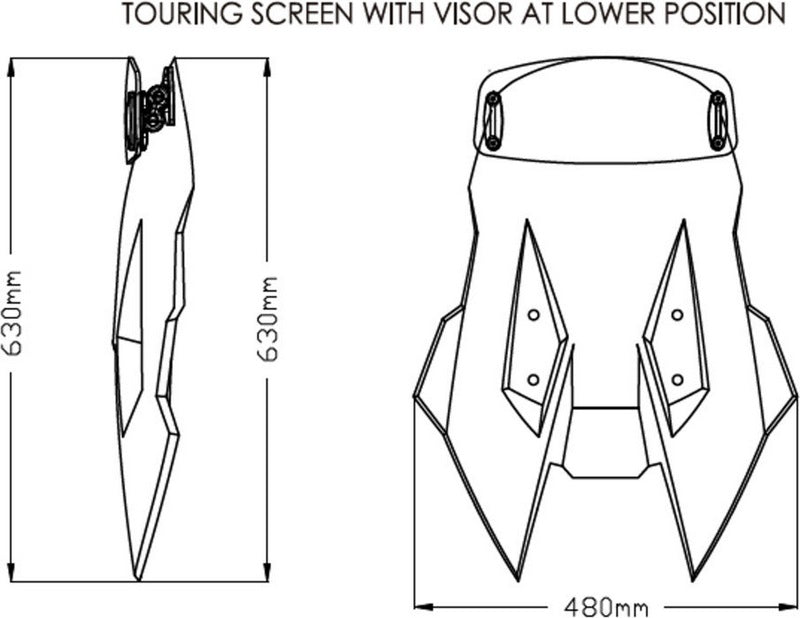 Puig TOURING WINDSHIELD WITH VISOR FOR SUZUKI DL1050XT V-STROM 2020 | 20412