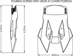 Puig TOURING WINDSHIELD WITH VISOR FOR SUZUKI DL1050XT V-STROM 2020 | 20412