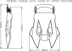 Puig TOURING WINDSHIELD WITH VISOR FOR SUZUKI DL1050XT V-STROM 2020 | 20412