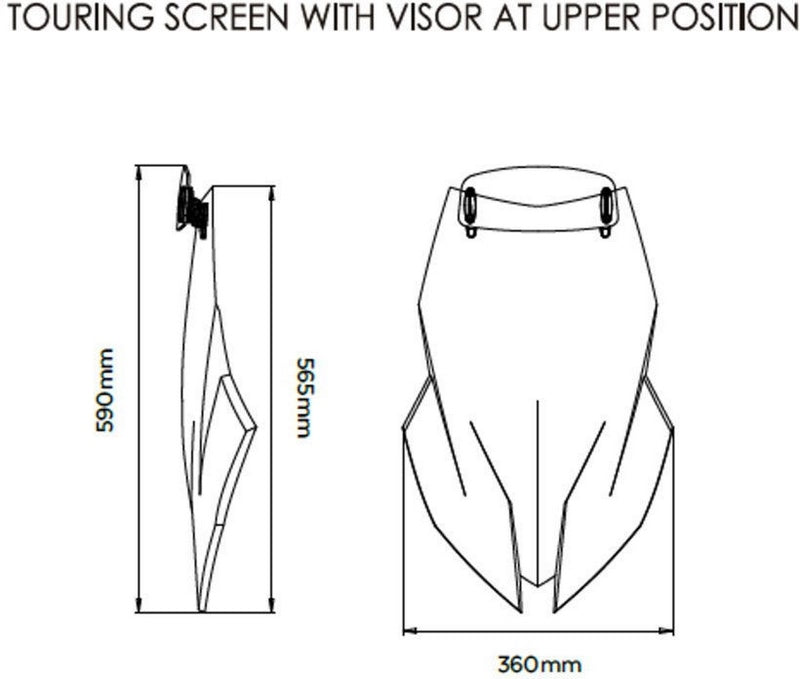 Puig TOURING WINDSHIELD WITH VISOR FOR BMW S1000 XR 2020 | 20456