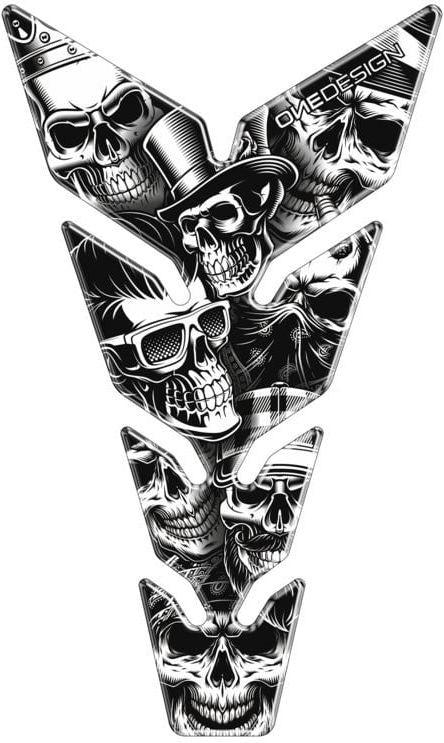 Puig Tank Protector Skull Party Black & White | 20594