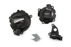 Puig Engine Cover Track For Championship Black | 21503N